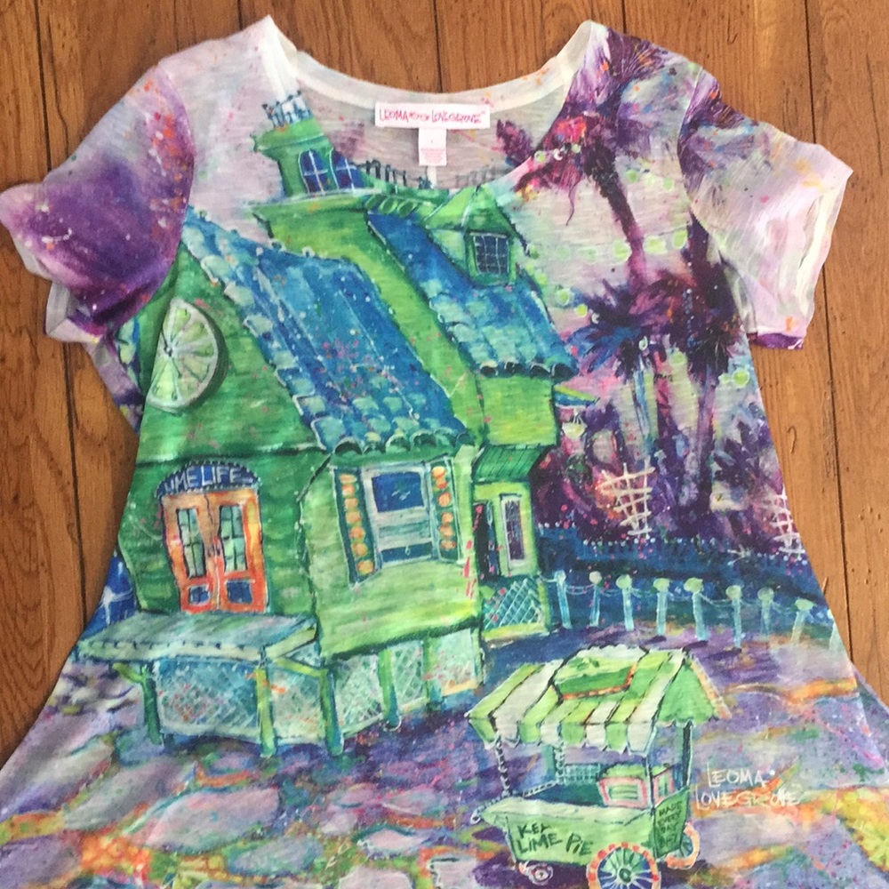 Large Key Lime Pie Theme Leoma  Lovegrove Shirt